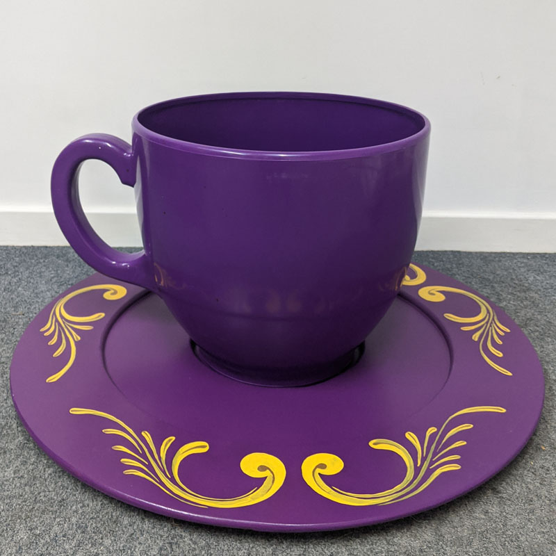 Giant Purple Teacup and Saucer 